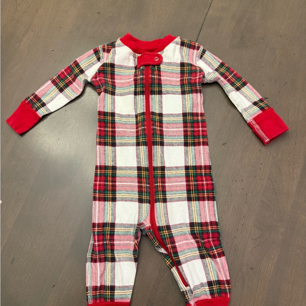 Hanna Andersson Red and White Baby Onesie